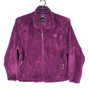 Womens North Face Purple Full Zip Fleece Jacket Polyester Long Sleeve Size XXXL
